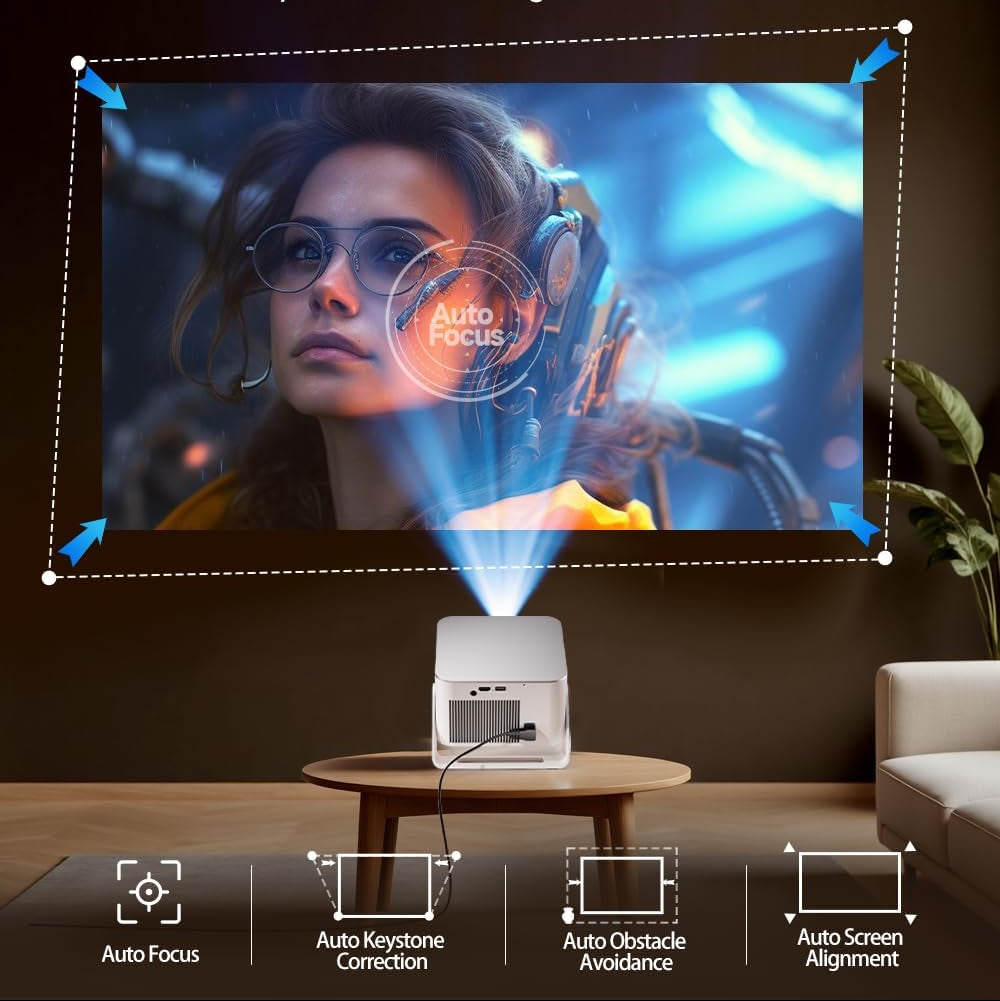 Magcubic HY350 Max 1080P Smart Projector | 600 ANSI | Android 14 | WiFi 6 | Auto Focus | Home Cinema