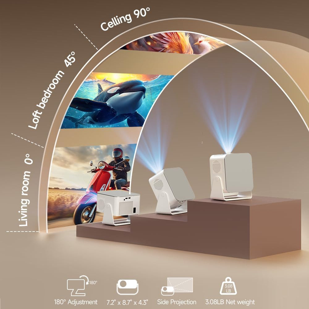Magcubic HY350 Max 1080P Smart Projector | 600 ANSI | Android 14 | WiFi 6 | Auto Focus | Home Cinema