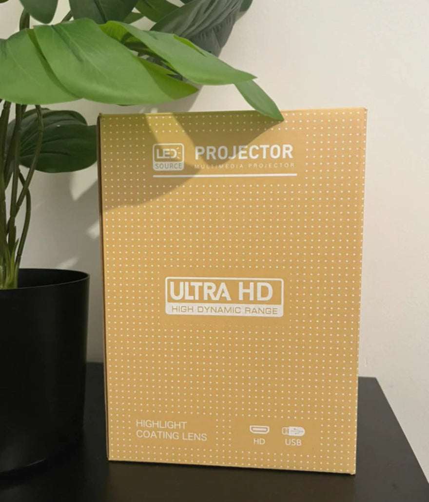 AM HY300 Pro Mini HD Projector – Compact Home Theatre & Gaming Ready