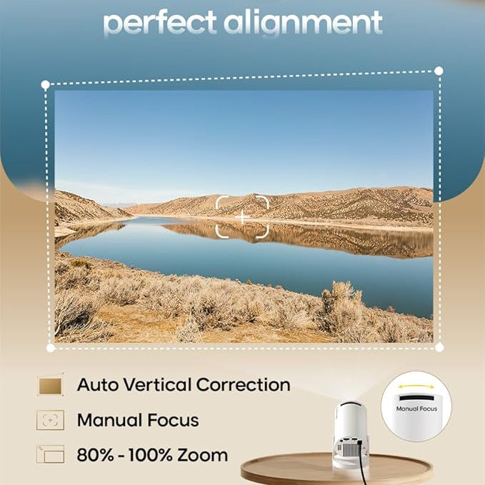 AM HY300 Pro Mini HD Projector – Compact Home Theatre & Gaming Ready