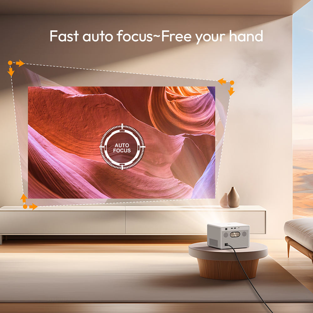 BYINTEK T5 Home Cinema Projector | Native 1080P | 1000 ANSI | Auto Focus | WiFi & Bluetooth