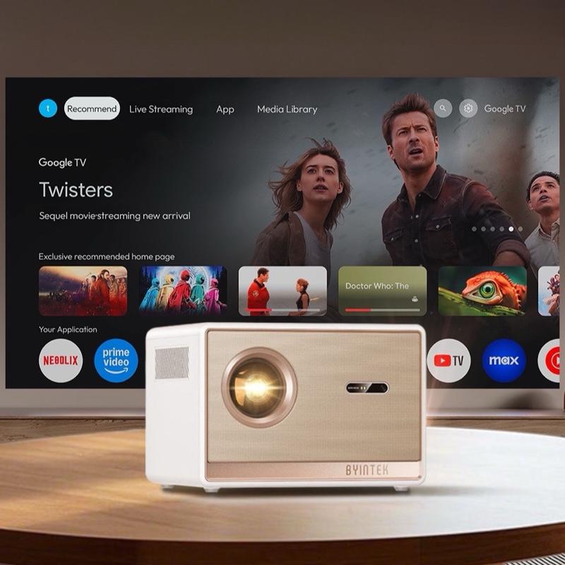 BYINTEK T5 Home Cinema Projector | Native 1080P | 1000 ANSI | Auto Focus | WiFi & Bluetooth